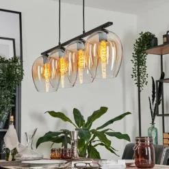 hofstein Suspension Verre 20cm Vevino Clair, 4 lumières