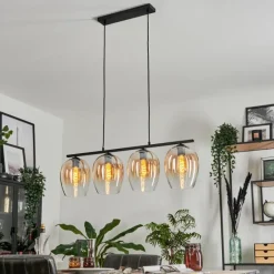 hofstein Suspension Verre 20cm Vevino Clair, 4 lumières