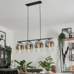 Suspension Verre Fumé-hofstein Suspension Verre 20cm Vevino Clair, Fumé, 4 lumières