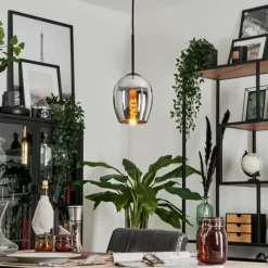 hofstein Suspension Verre 15cm Vevino Fumé, 1 lumière