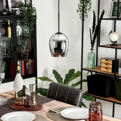 hofstein Suspension Verre 15cm Vevino Fumé, 1 lumière