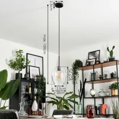 hofstein Suspension Verre 20cm Vevino Clair, 1 lumière