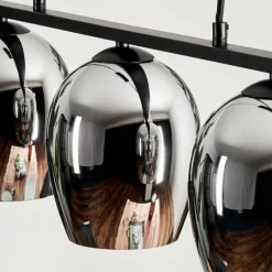 hofstein Suspension Verre 15cm Vevino Chrome, Fumé, 3 lumières