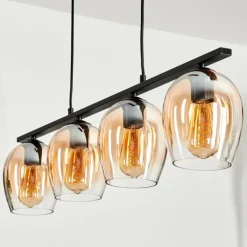 hofstein Suspension Verre 15cm Vevino Clair, 4 lumières