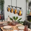hofstein Suspension Verre 15cm Vevino Chrome, Fumé, 4 lumières