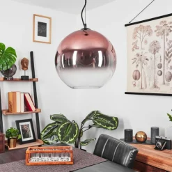 Suspension Verre Fumé-hofstein Suspension Versam Noir, 1 lumière