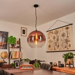 Suspension Verre Fumé-hofstein Suspension Versam Noir, 1 lumière