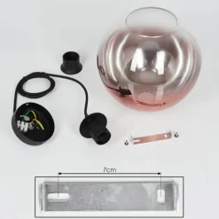 Suspension Verre Fumé-hofstein Suspension Versam Noir, 1 lumière