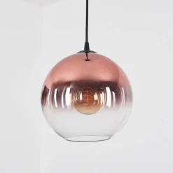 Suspension Verre Fumé-hofstein Suspension Versam Noir, 1 lumière