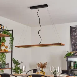 hofstein Suspension Versoix LED Chrome, Noir, 1 lumière