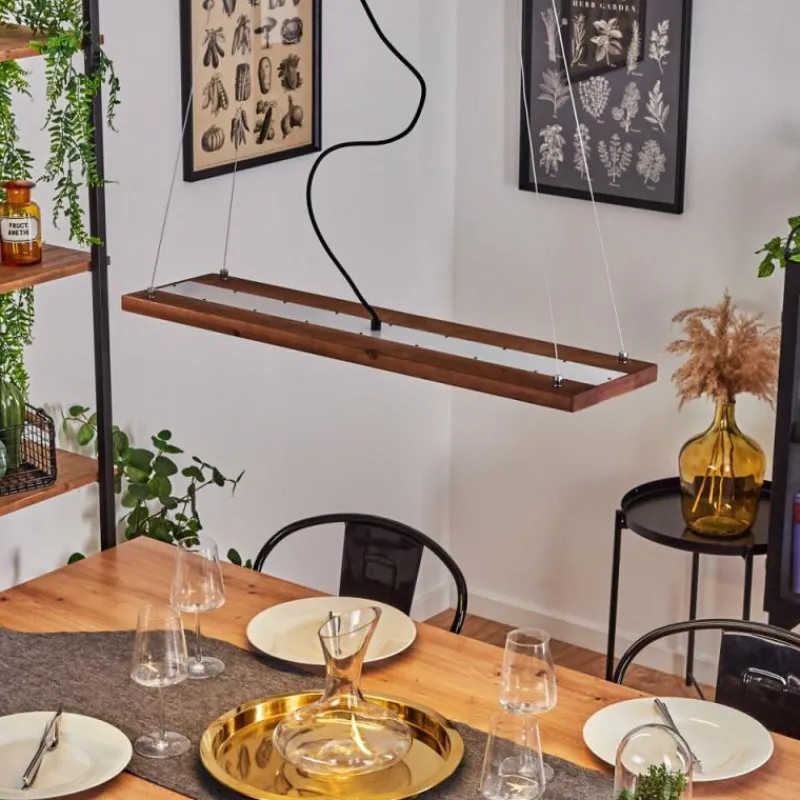 hofstein Suspension Versoix LED Chrome, Noir, 1 lumière