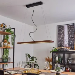 hofstein Suspension Versoix LED Chrome, Noir, 1 lumière