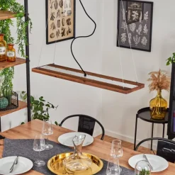 hofstein Suspension Versoix LED Chrome, Noir, 1 lumière