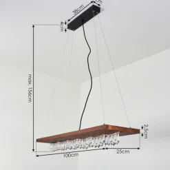 hofstein Suspension Versoix LED Chrome, Noir, 1 lumière* Suspensions