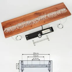 hofstein Suspension Versoix LED Chrome, Noir, 1 lumière* Suspensions