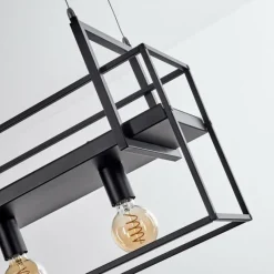 Style Boho-Chic-hofstein Suspension Victorine Chrome, Noir, 5 lumières