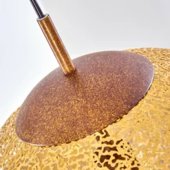 Lampes Dorées-hofstein Suspension Vigra Brun doré, 1 lumière