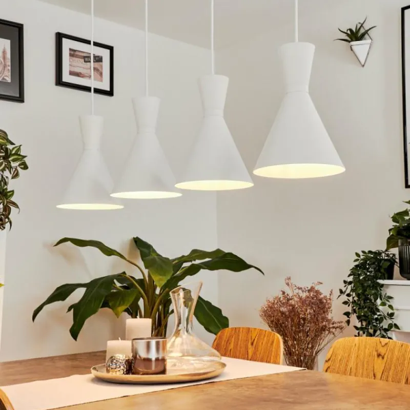 hofstein Suspension Vijes Blanc, 4 lumières* Suspensions