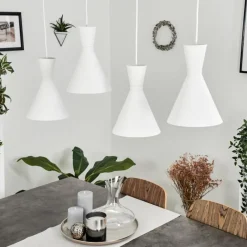 hofstein Suspension Vijes Blanc, 4 lumières* Suspensions