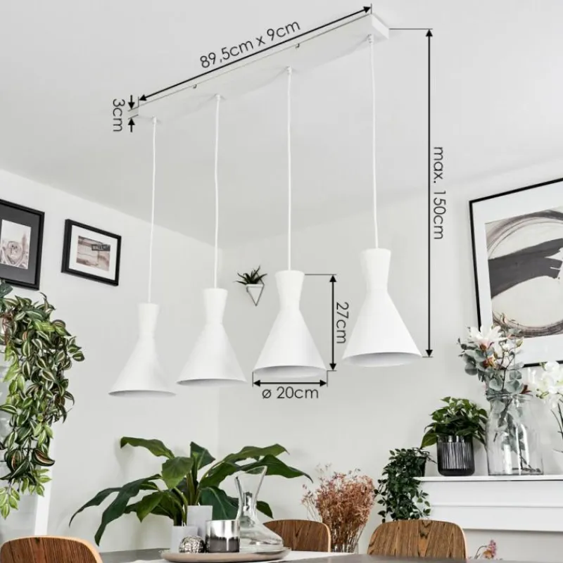 hofstein Suspension Vijes Blanc, 4 lumières* Suspensions