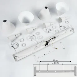 hofstein Suspension Vijes Blanc, 4 lumières* Suspensions