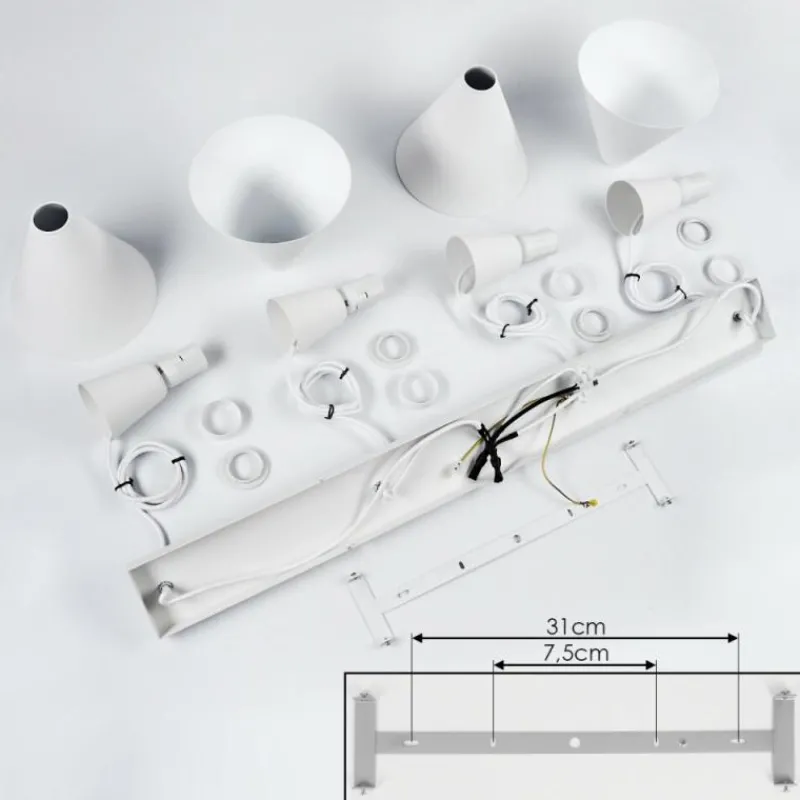 hofstein Suspension Vijes Blanc, 4 lumières* Suspensions