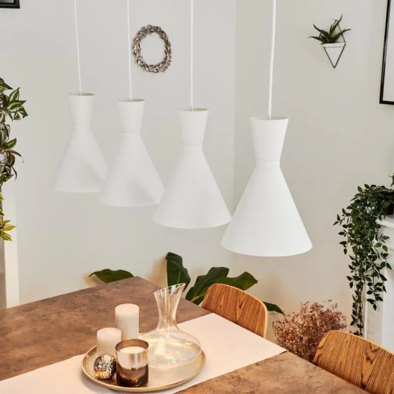 hofstein Suspension Vijes Blanc, 4 lumières* Suspensions