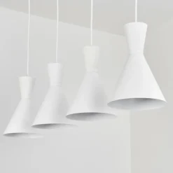 hofstein Suspension Vijes Blanc, 4 lumières* Suspensions