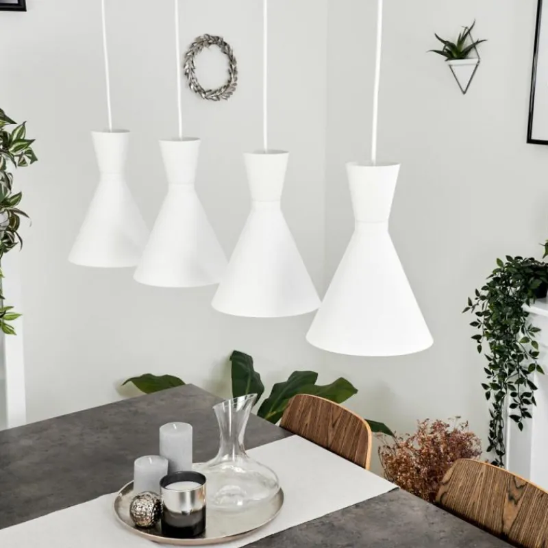 hofstein Suspension Vijes Blanc, 4 lumières* Suspensions