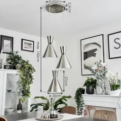 hofstein Suspension Vijes Nickel mat, 3 lumières* Suspensions