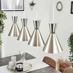 hofstein Suspension Vijes Nickel mat, 4 lumières* Suspensions