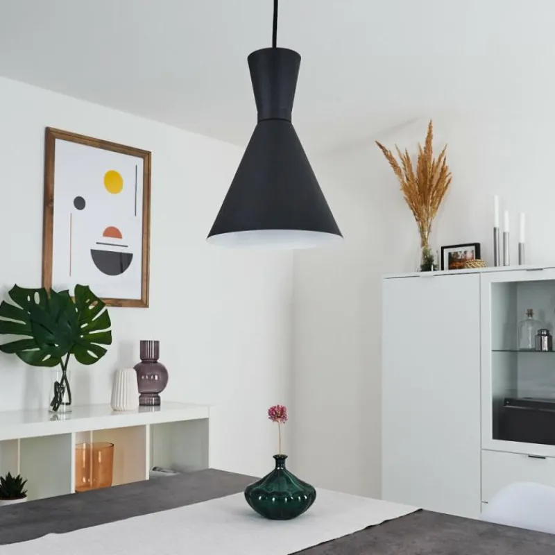 Luminaires Scandinaves-hofstein Suspension Vijes Noir, 1 lumière