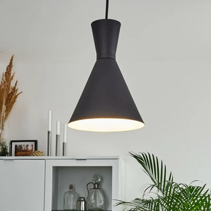 Luminaires Scandinaves-hofstein Suspension Vijes Noir, 1 lumière