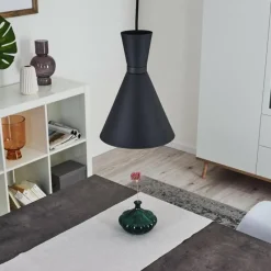 Luminaires Scandinaves-hofstein Suspension Vijes Noir, 1 lumière