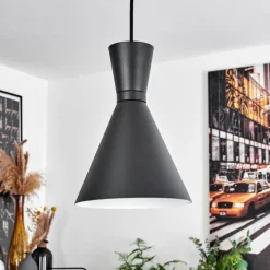 hofstein Suspension Vijes Noir, 1 lumière