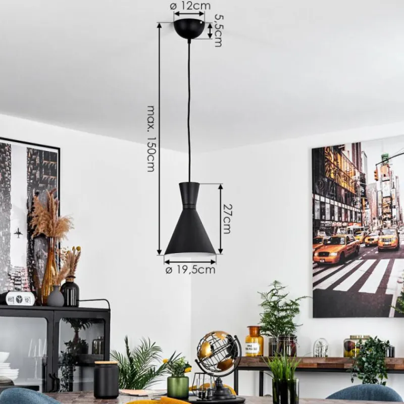 hofstein Suspension Vijes Noir, 1 lumière