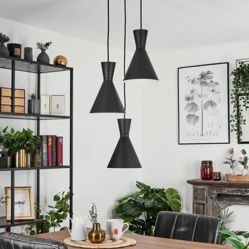 hofstein Suspension Vijes Noir, 3 lumières* Suspensions