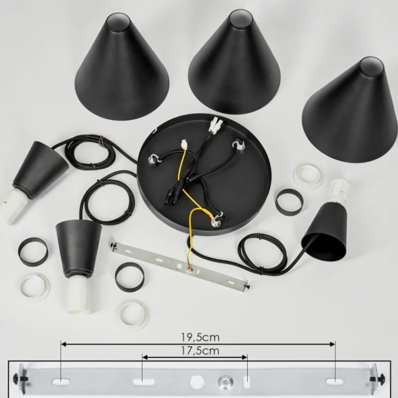 hofstein Suspension Vijes Noir, 3 lumières* Suspensions