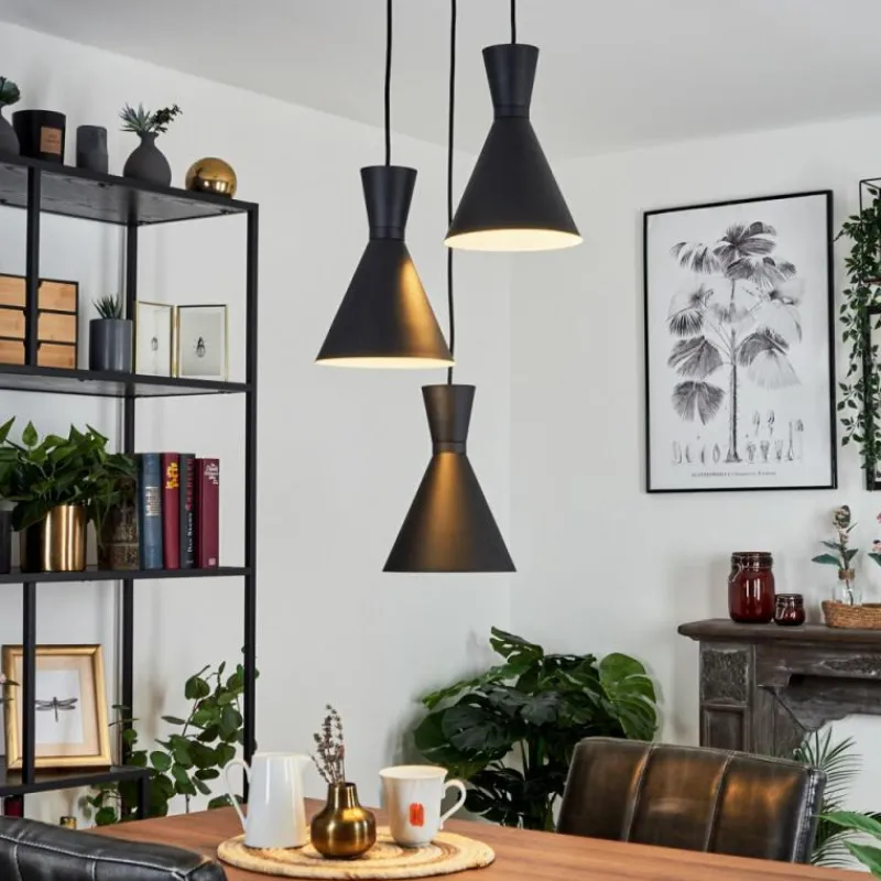 hofstein Suspension Vijes Noir, 3 lumières* Suspensions