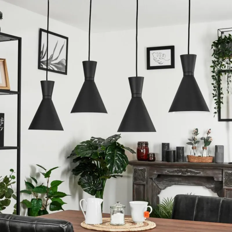 hofstein Suspension Vijes Noir, 4 lumières