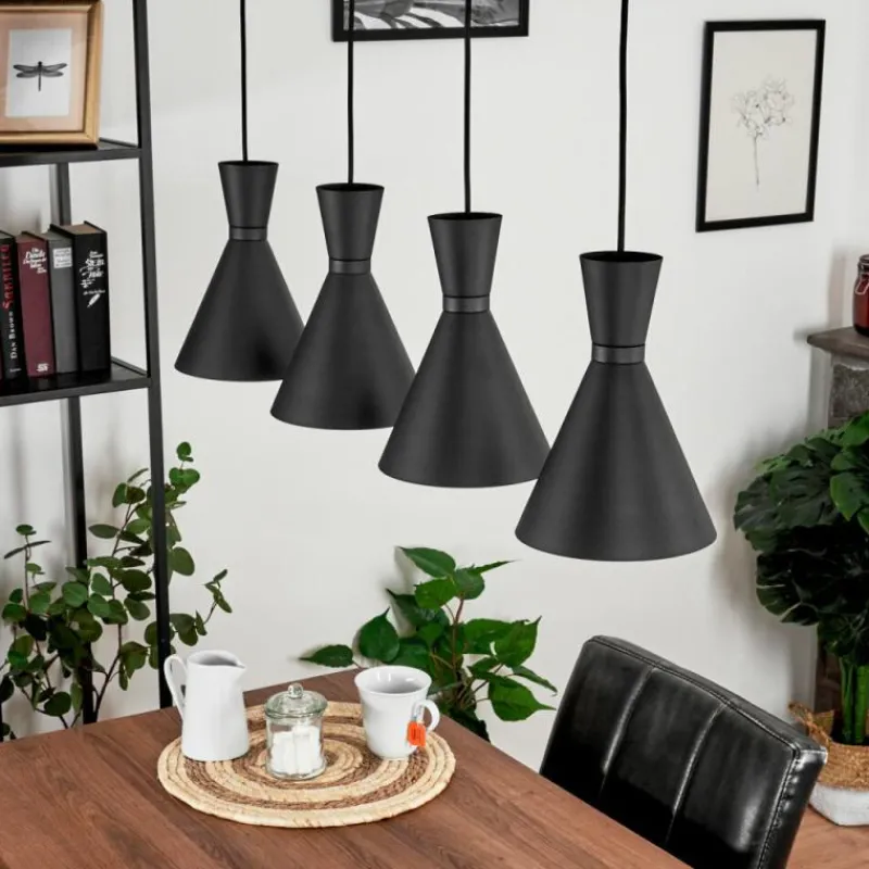 hofstein Suspension Vijes Noir, 4 lumières