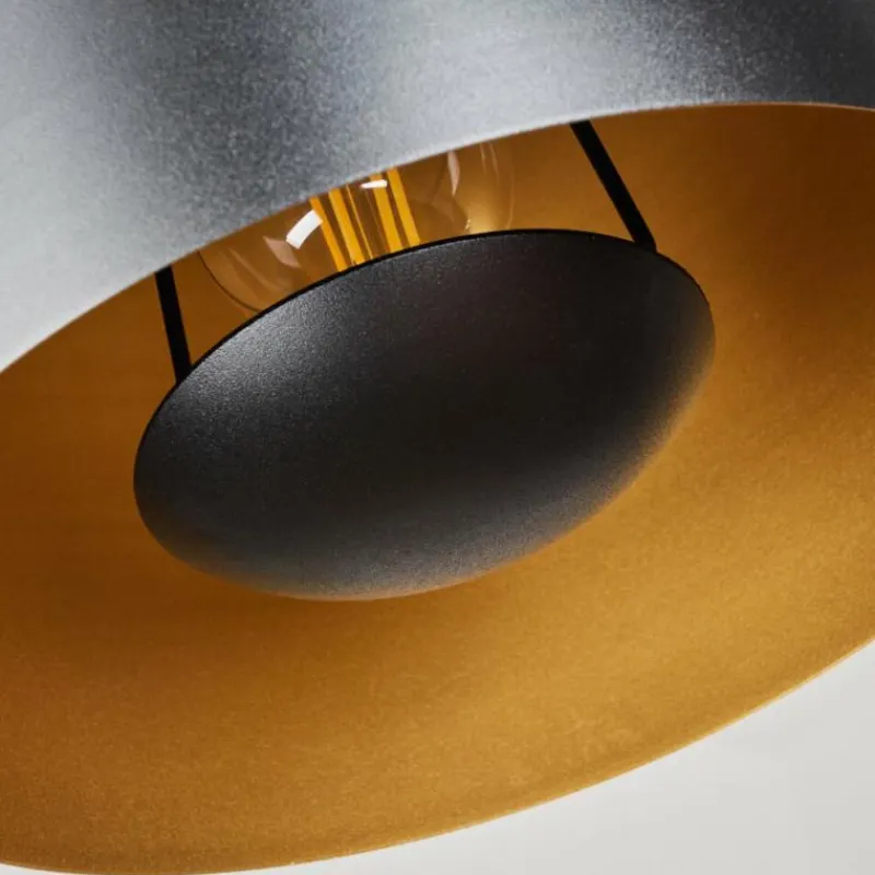 Lampes Dorées-hofstein Suspension Viking Noir, 1 lumière