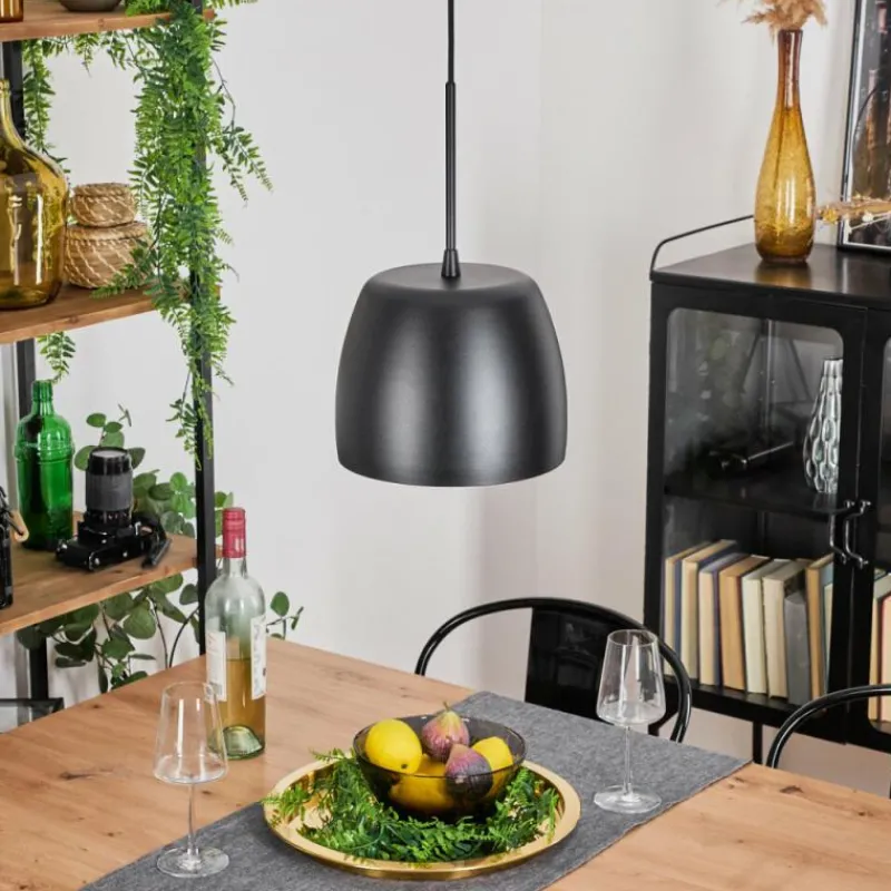 Lampes Dorées-hofstein Suspension Viking Noir, 1 lumière