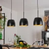 Lampes Dorées-hofstein Suspension Viking Noir, 3 lumières