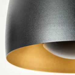 Lampes Dorées-hofstein Suspension Viking Noir, 3 lumières