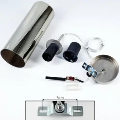 Lampes Dorées-hofstein Suspension Vimodrone Nickel mat, 1 lumière