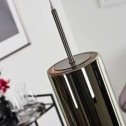 Lampes Dorées-hofstein Suspension Vimodrone Nickel mat, 1 lumière