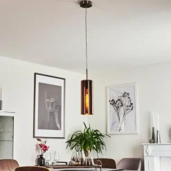 hofstein Suspension Vimodrone Nickel mat, 1 lumière