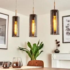 hofstein Suspension Vimodrone Nickel mat, 3 lumières