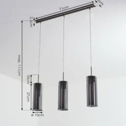 hofstein Suspension Vimodrone Nickel mat, 3 lumières